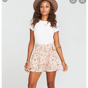 Show Me Your Mumu Pink Daisy Wrap Skirt